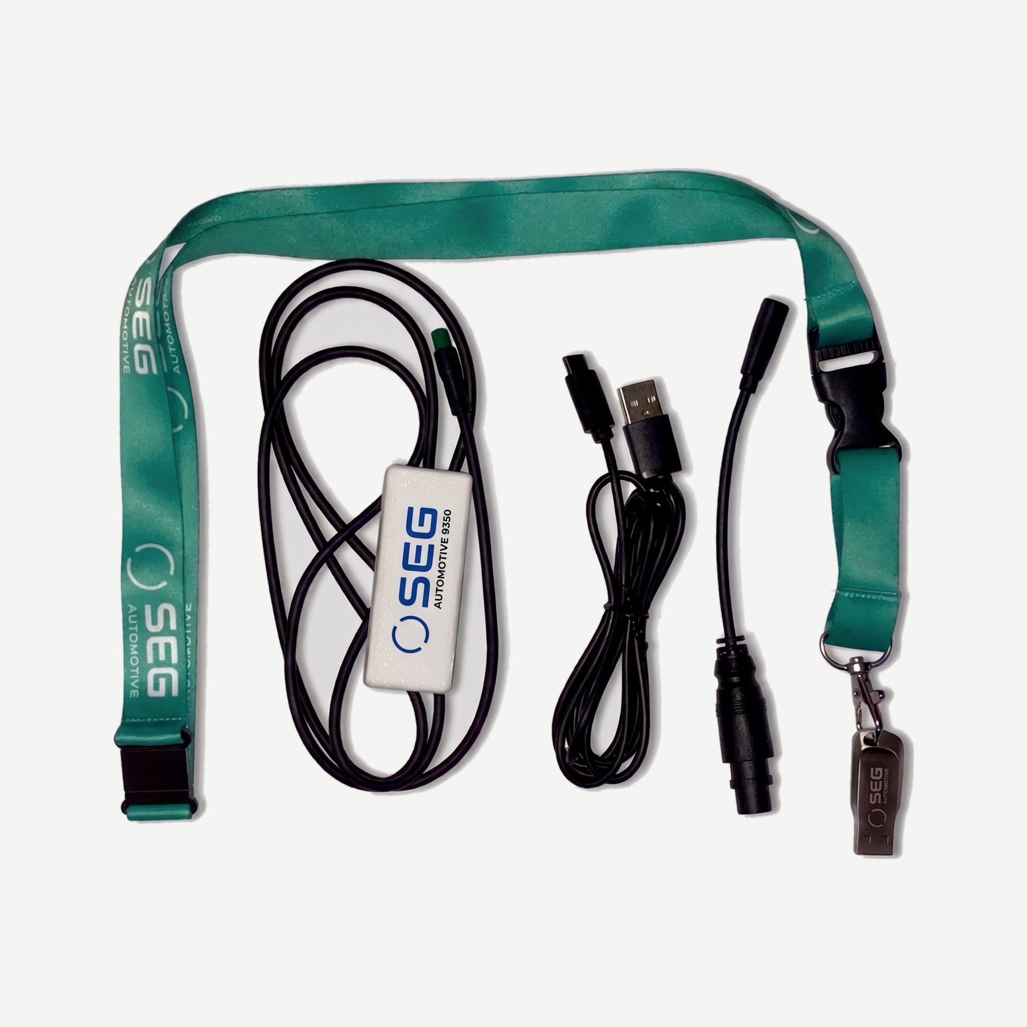 Kit de conexión GUI de SEG: interfaz PCB, cable de conexión, cable USB y memoria con el software